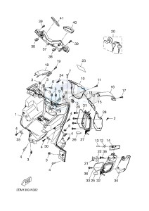 YPR125RA XMAX 125 ABS EVOLIS 125 ABS (2DMC 2DMC) drawing LEG SHIELD