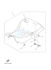 YFM450FWAD YFM450PE GRIZZLY 450 EPS (2LC2 2LC3 2LC4) drawing SEAT