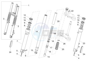 V7 III Stone 750 e4 (NAFTA) drawing Front fork Kaifa