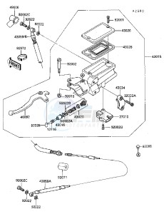 ZG 1000 A [CONCOURS] (A4-A6 A4 ONLY CAN) [CONCOURS] drawing CHANGE DRUM_SHIFT FORK