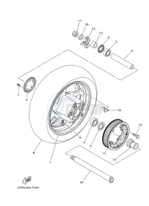 XP500A T-MAX 530 (2PWR) drawing REAR WHEEL