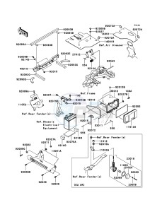 KVF360 4x4 KVF360A7F EU GB drawing Frame Fittings