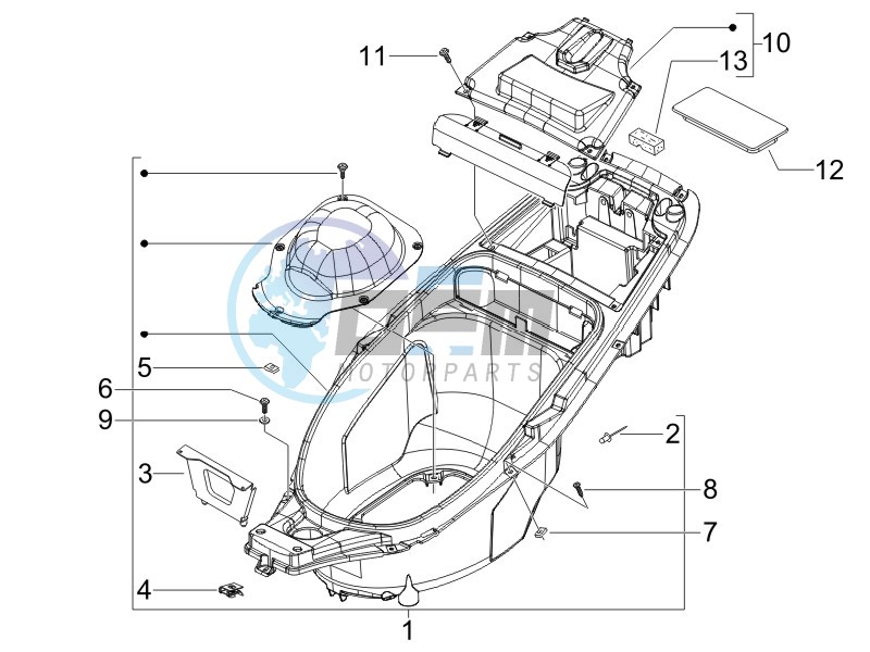 Helmet box - Undersaddle