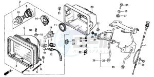 CB125T drawing HEADLIGHT (1)