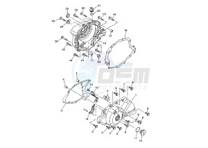 TW 125 drawing CRANKCASE COVER