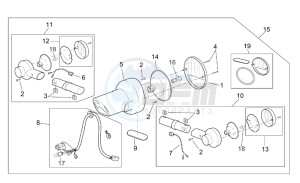 Scarabeo 125-150-200 (eng. Rotax) drawing Taillight