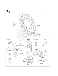 VN 800 G [VULCAN 800 DRIFTER] (E1-E5) [VULCAN 800 DRIFTER] drawing FRONT BRAKE-- E1 - E3- -