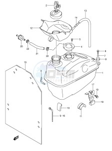 AN400 (E2) Burgman drawing FUEL TANK