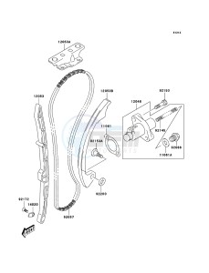 KFX400 KSF400A6F EU drawing Cam Chain/Tensioner