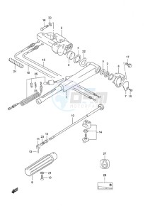 DF 25 V-Twin drawing Tiller Handle