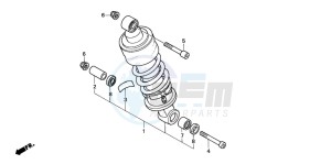 CBF600SA drawing REAR CUSHION