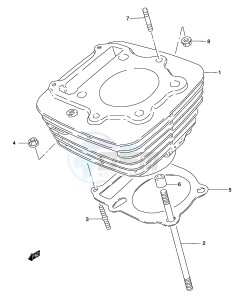 GZ250 (P19) drawing CYLINDER (MODEL K2)