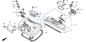 VT600CD drawing CYLINDER HEAD COVER