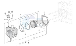 Scarabeo 500 drawing Cylinder