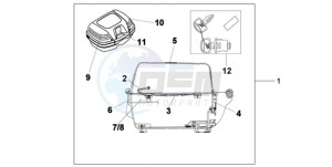 XL700VA9 France - (F / ABS CMF SPC) drawing TOP BOX 45L