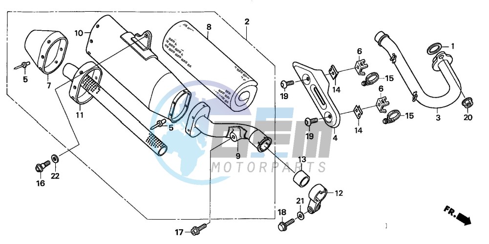 EXHAUST MUFFLER (CRF250R5)