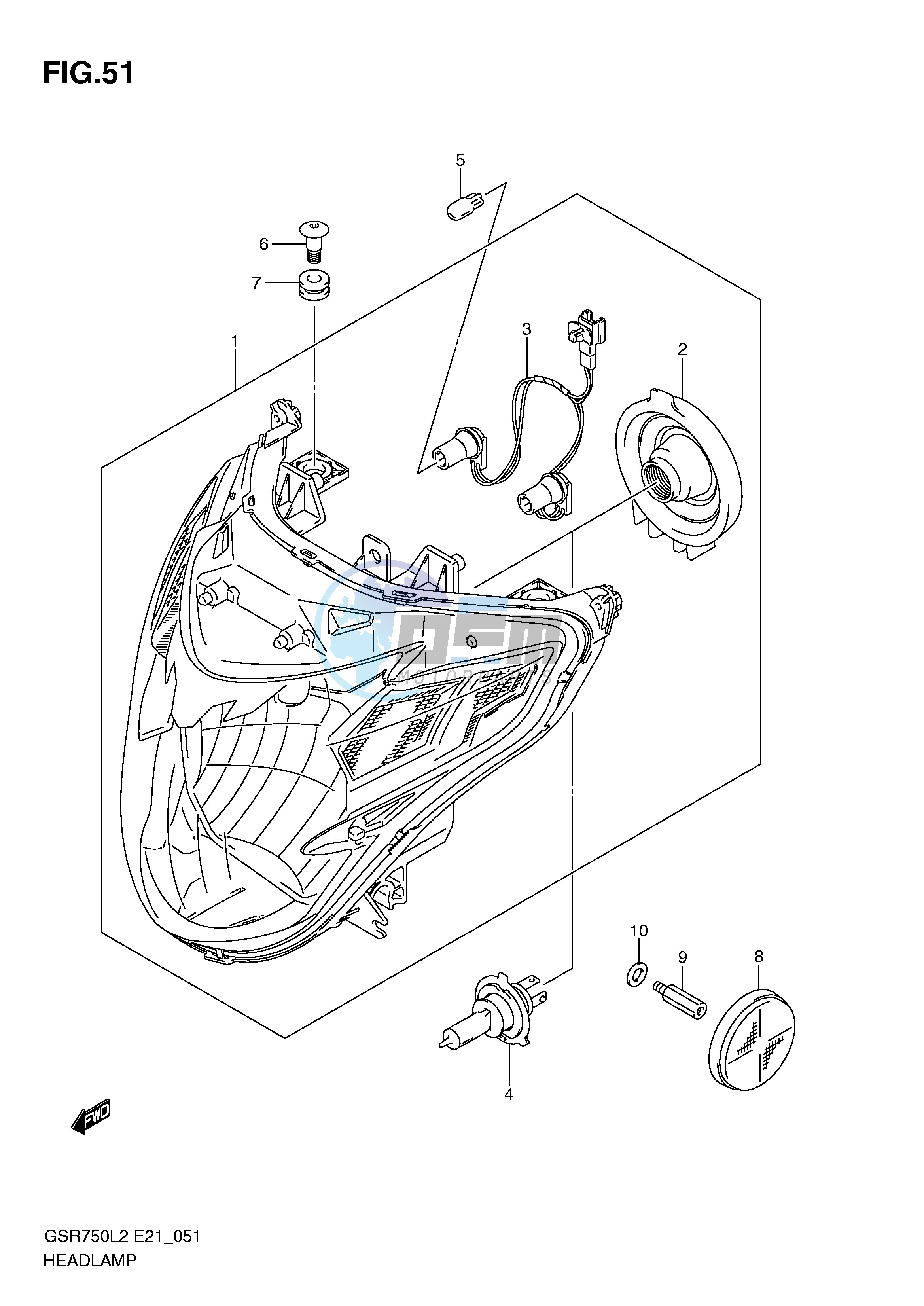 HEADLAMP (GSR750L2 E24)