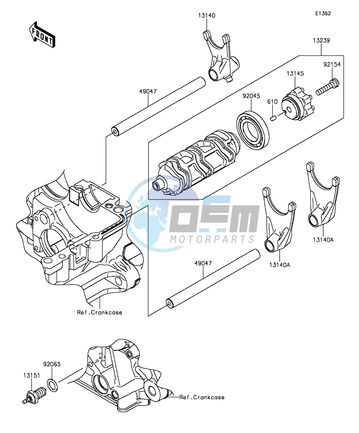 Gear Change Drum/Shift Fork(s)