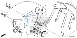 VFR800XF CrossRunner 2ED drawing FRONT FENDER