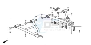 TRX300 FOURTRAX 300 drawing FRONT ARM (TRX300FW)