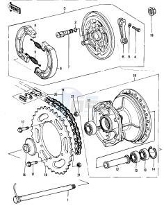 KDX 420 B [KDX420] (B1) [KDX420] drawing REAR HUB_BRAKE_CHAIN