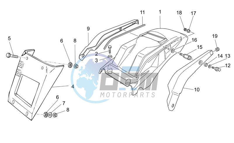 Rear body - Mudguard