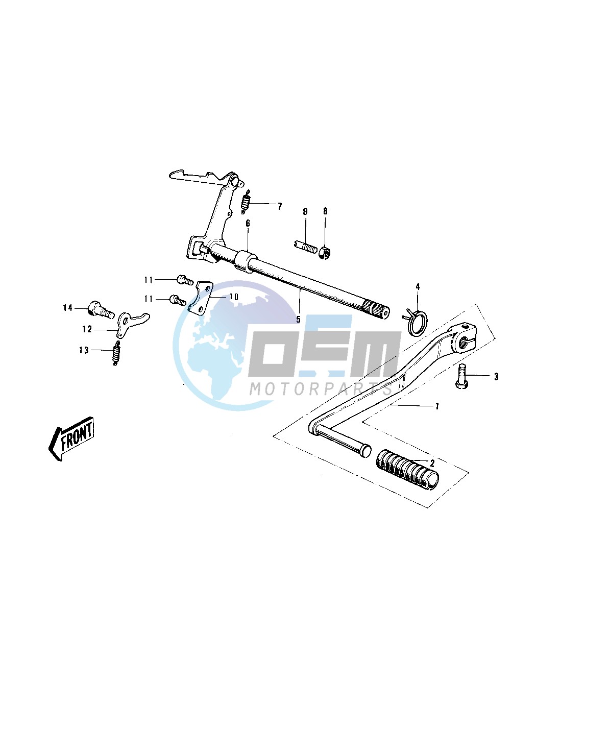 GEAR CHANGE MECHANISM -- 74-75 MC1M_MC1M-A- -