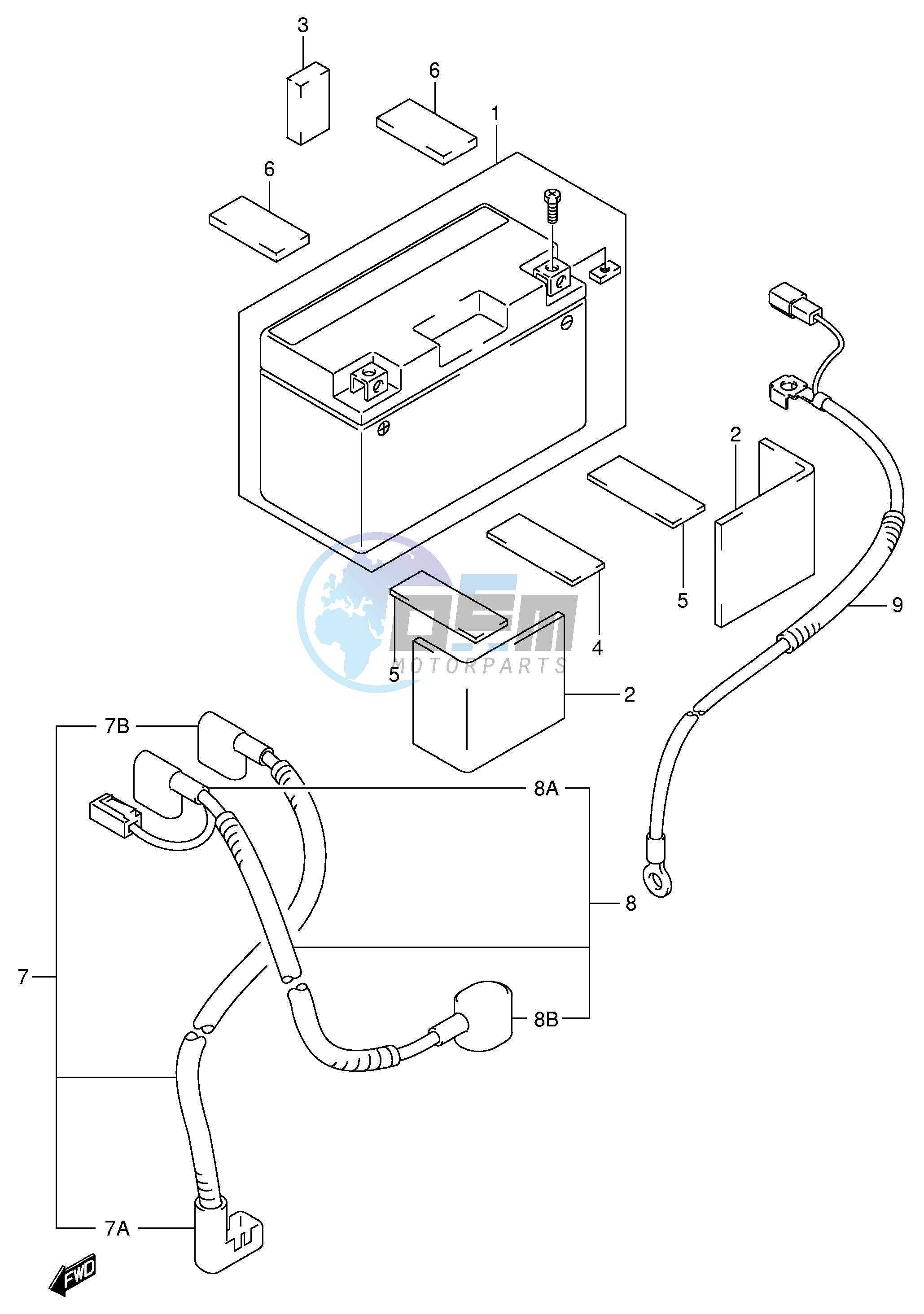 BATTERY (DR-Z400EY EK1 EK2 EK3 EK4)