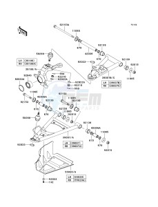 KRF 750 L [TERYX 750 FI 4X4 LE SPORT MONSTER ENERGY] (L9F-L9FA) L9FA drawing FRONT SUSPENSION