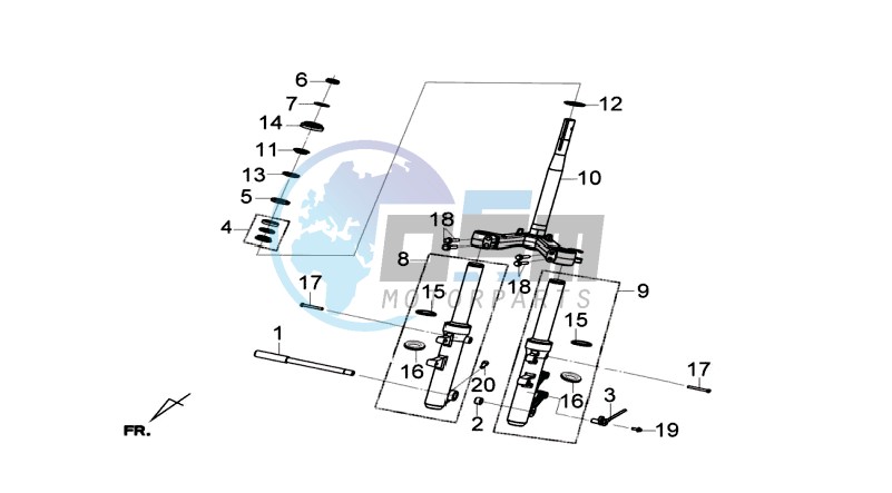 FRONT FORK/ STEERING HEAD BEARING / FRONT FORK