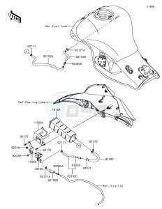 NINJA ZX-10R ZX1000SJF XX (EU ME A(FRICA) drawing Fuel Evaporative System