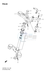 GSR750 (E21) drawing STEERING STEM