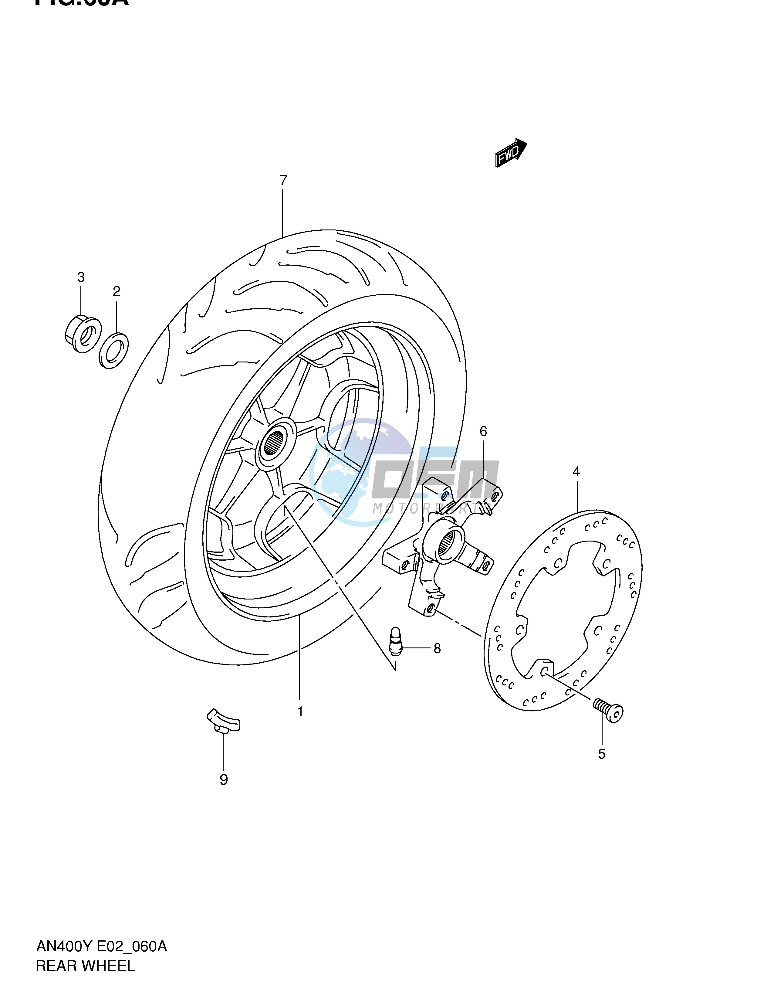 REAR WHEEL (MODEL K1 K2)