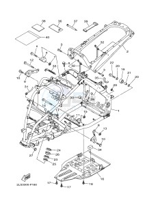 YFM700R YFM70RSBG RAPTOR 700R (2LS7) drawing FRAME