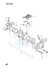 GSX1100 (E2) drawing REAR CALIPERS (MODEL P R)