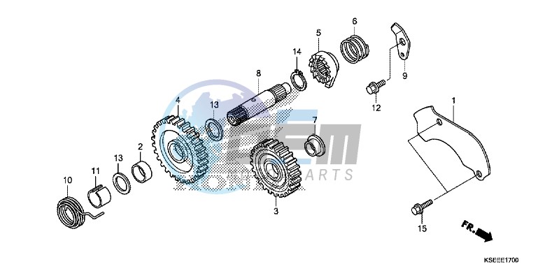 KICK STARTER SPINDLE