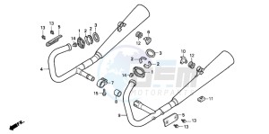 CB250 NIGHTHAWK drawing EXHAUST MUFFLER