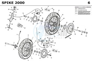 SPIKE CASTROL PRO 50 drawing WHEELS