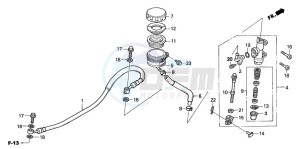 CBF600S drawing REAR BRAKE MASTER CYLINDER (CBF600S/N)