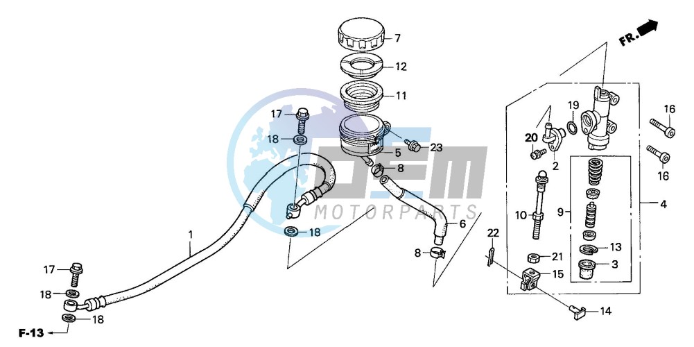 REAR BRAKE MASTER CYLINDER (CBF600S/N)