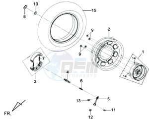 MIO 100 drawing REAR WHEEL / CENTRAL STAND