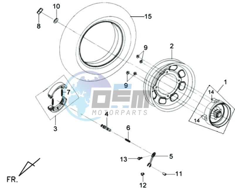 REAR WHEEL / CENTRAL STAND