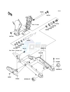 Z1000 ZR1000DBF FR GB XX (EU ME A(FRICA) drawing Swingarm