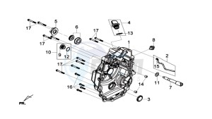 MAXSYM 600I ABS drawing CRANKCASE RIGHT / START MOTOR