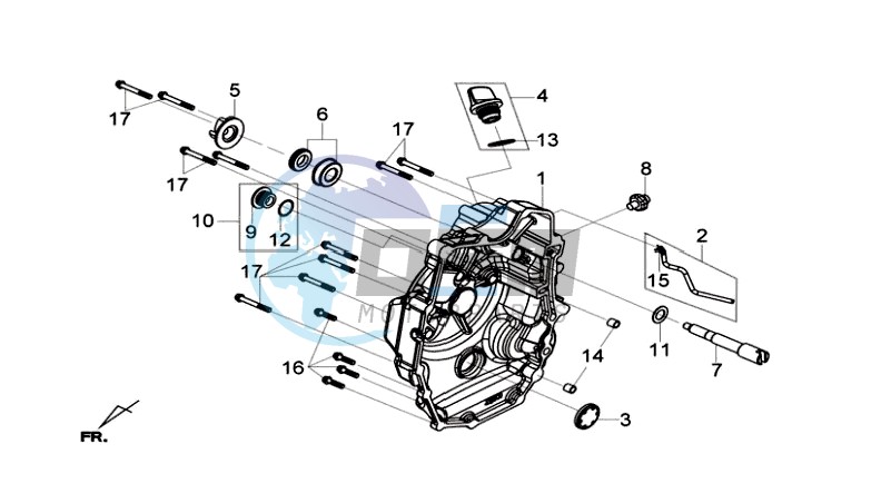 CRANKCASE RIGHT / START MOTOR