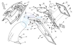 RS 125 E2 - E3 drawing Rear body II