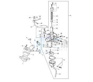 TZR 50 drawing CARBURETOR