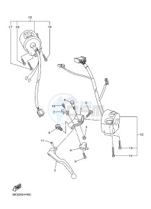 XJ6F 600 DIVERSION F (1CWP 1CWN) drawing HANDLE SWITCH & LEVER