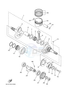 YFM350A YFM35GTXG GRIZZLY 350 2WD (B147) drawing CRANKSHAFT & PISTON