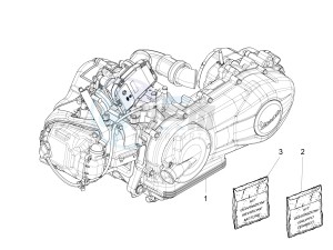 946 ARMANI 125 4T 3V ABS E3 150 (NAFTA) drawing Engine, assembly